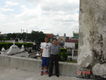 El Gran Maestro Qian y José Remis en los altos del Ex Convento de Santo Domingo frente a la Plaza y Fuerte de Galeana.